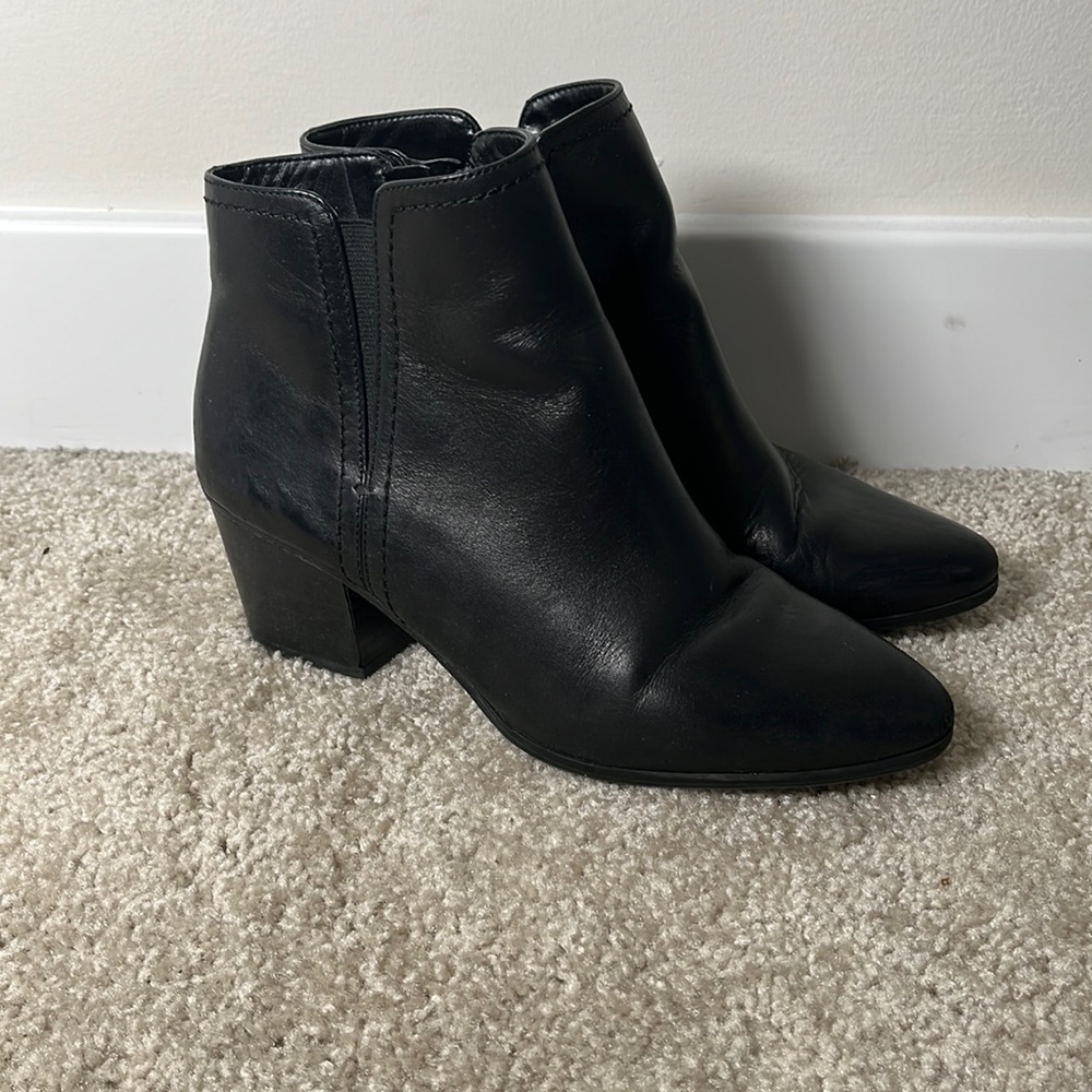 Aldo Black Leather Booties